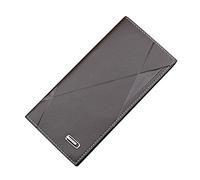 Dinglong Organizer per carte alla moda a strisce lunghe in pelle artificiale tinta unita uomini d'affari aperto borsa multipli slot per carte di credito, a, taglia unica, portafoglio bambino ragazzo