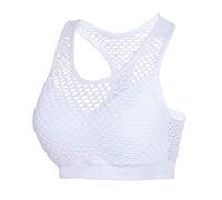 Dinglong Pole Dance Abbigliamento Yoga Running Back Donna Reggiseni Traspiranti Dry Fitness Top Vest Lady Sexy Pole Dance Abbigliamento (White, One Size)