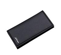 Dinglong Portafoglio in Pelle Moda ID Portafoglio Solid Color Men Open Purse Multiple Card Slot Clutch Bag Portafoglio in Pelle, Le Noir, taglia unica, portafoglio uomo in pelle