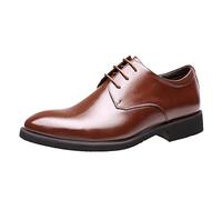 Dinglong Scarpe Uomo pianta Larga Scarpe in Pelle Tinta Unita Stile Estivo Colore Scarpe in Pelle da Uomo Traspiranti per Tempo Libero in Pelle da Uomo d'Affari Scarpe Uomo pianta Larga