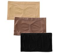 Dinglong soutif sans bretelle 3 pezzi reggiseni sportivi per le donne di grandi dimensioni reggiseno senza spalline Fascia imbottita Top elasticizzato Yoga Fitness reggiseno morbido senza,