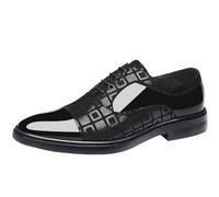 Dinglong Suole Scarpe Estate e Autunno Scarpe da Uomo in Pelle Tacco Basso Punta a Punta Stringate Tinta Unita Casual Business Britannico Suole Scarpe Scarpe Uomo Scarpe Antinfortunistiche Uomo