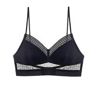Dinglong top donna scollo v Womens No Steel Ring French Sexy Big Open Back Beautiful Back Reggiseno a forma di U Summer Ultra Thin Bud Bra Underwear top donna scollo v reggiseno taglie forti