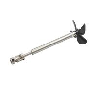 DingMotuo Boat Model 5mm Shaft Assembly with 60mm Four-Blade Full-Submerged Propeller, 304 Stainless Steel+Nylon PC, 1 Set(25CM-4mm-joint)