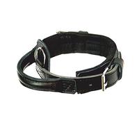 Dingo Gear 1977 Hero - Collare per Cani in Vera Pelle, Fatto a Mano, Manico Resistente, Regolabile, 300 g, Colore: Nero