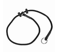 DINGO GEAR - Collare a strozzo per addestramento di cani, fatto a mano, con 2 limitatori, impermeabile - Nero S - S04047