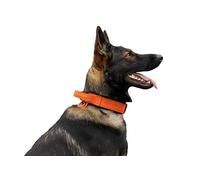 DINGO GEAR Drago - Collare per cani in pelle, ammortizzato, con manico largo e resistente, fatto a mano, circonferenza del collo 56-64 cm, per allenamento e passeggiate, protezione da tiro,