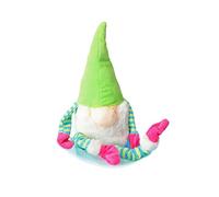 DINGO Peluche Gnomo per Cani con Cappello Verde e Cigolante Cucito, Divertente Regalo di Natale per Addestramento, Raccolta, Gioco, Gratificante, Lungo 45 cm, Multicolore 17474