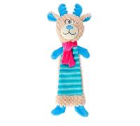 DINGO Peluche Renna Scintillante per Cani con Sciarpa Rosa e Cigolio Cucito, Divertente Regalo di Natale per Addestramento, Recupero, Gioco, Gratificante, Lungo 36 cm, Multicolore 17476