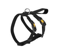 Dingo Waldemar Rutkowski Pettorina di sicurezza per cani leggera e regolabile, da viaggio, con anello a D cromato sul retro, in polipropilene, taglia XL, colore nero (16768)