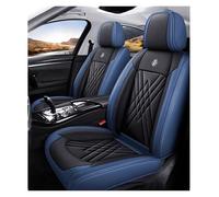 DINGQINGYUN Auto Set Coprisedili Per GMC Canyon 2015-2026, Impermeabile Coprisedili, Set Coprisedile Anteriori E Posteriori Pelle Set Coprisedili Protezioni(Blue-Black)