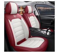 DINGQINGYUN Auto Set Coprisedili Per Renault Kangoo Rapid 2021-2024 2025 2026, Impermeabile Coprisedili, Set Coprisedile Anteriori E Posteriori Pelle Set Coprisedili Protezioni(White+Red)