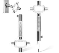 Dinhauyon 2 chiavi del cantiere, 6/7/8mm chiavi universali della costruzione, serrature perforate del cilindro della lega di zinco con di misurazione e strumenti di installazione della