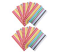 DINHEAROM 10 fogli Etichette Rotonde Colorate Autoadesivi per Organizzazione e Classificazione Facili Rimuovere per Scuola Ufficio e Casa