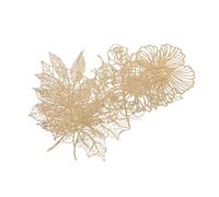 DINHEAROM 10 Pezzi Carta Pizzo Dorata Traforata per Scrapbooking e Diario | Carta, Decorativa, Artistica, Fine Lavorazione, Formato Compatto, Uso in Handbook e Scrapbook