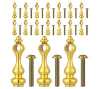 DINHEAROM 20 Pezzi Accessori per Mobili con Copriferri in Ferro Oro M4 per Assemblaggio Rapido e Decorativo di Cantinette e Carrelli da Vino in Stile Contemporaneo