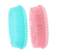 DINHEAROM 2pezzi Spazzola Da Bagno Silicone Spazzola Per Doccia Dual-sided Massaggiatore Per Capelluto e Scrubber Esfoliante Per Ragazzo Ragazza e Adulti Morbida e Sicura Per Pelli Sensibili