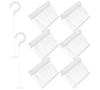 DINHEAROM 5000 Pezzi Ganci a J in Plastica per Etichette Abbigliamento Accessori per Etichettatura e Fissaggio Cartellini Prezzi Ganci Trasparenti per Uso Professionale in Negozi e