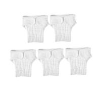 DINHEAROM 5pezzi Inserti Lavabili Per Pannolini Cotone Morbido Assorbenti e Traspiranti Per Misura Media Colore Bianco Riutilizzabili e Facili Da