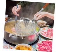 DINHEAROM Acciaio Inossidabile per Cucina Cucchiaio Filtrante per Frittura e Scolatura Alimenti Design Leggero Protezione Temperature per Verdure e Pasta