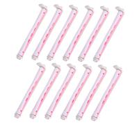 DINHEAROM Bastoncini Bigodini Design Semplice e Delicato 12 Pezzi in Plastica per Permanente Leggeri e Resistenti Chioma Ricci per Uso Domestico e Viaggio