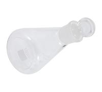 DINHEAROM Beuta Conica da Laboratorio in Vetro 100ml Tappo, Pallone di Vetro Chimico Resistente e Graduato, Forniture per Esperimenti Scolastici e Scientifici, Vetreria per Chimica Adatta