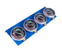 DINHEAROM Bilanciatore Carburatore Cilindri con Vacuometro Precisione Kit Tubi per Sincronizzazione Carburatore Base Robusta Strumento Bilanciamento Facile per Domestico