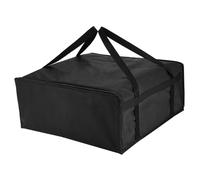 DINHEAROM Borsa Termica per Trasporto di Pizze e Panini Chiusura a Cerniera per Pizza Nera e Portatile Non Tessuto Isolante