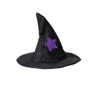 DINHEAROM Cappello da Strega Nero per Gatto, Accessorio Costume Halloween Raffinato e Semplice, per Feste e Travestimenti Autunnali