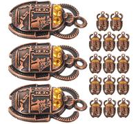 DINHEAROM Ciondolo Insetto Antico Egitto in Lega 20 Pezzi per Gioielli | Dimensione 26×16mm, Finitura Vintage, per Collane e Portachiavi, Adatto a Creazioni DIY