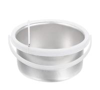 DINHEAROM Contenitore Manico per Sciogliere Cera in Alluminio Argento Pentolino Scaldacera Pratico e Facile da Pulire per Macchina Scaldacera