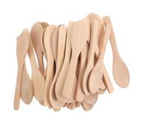 DINHEAROM Cucchiai di Legno Beige per Maschera Viso 36 Pezzi, Strumenti Portatili per Misurare Polvere, per Uso Domestico e Fai-da-te