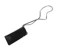 DINHEAROM Custodia Colore Nero in Pu con Tracolla da Collo Porta Occhiali Design Multifunzionale e Minimalista per Uomini e Donne, per Viaggi e Uso Quotidiano