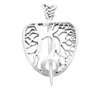 DINHEAROM Fermaglio per Chioma Vintage in Lega Argento Elegante per Donna, Fermacoda Resistente che Fissa Bene Chioma Diversi, per Presentare a Famiglia o Amici
