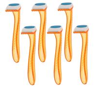 DINHEAROM Lamette Donna Depilazione Intima e Corpo 6 Pezzi Acciaio Inossidabile e Abs Portatili e Facili da Usare per Gambe Braccia e Ascelle Colore Casuale