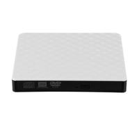 DINHEAROM Lettore Dvd Esterno USB 3.0 Portatile Bianco Masterizzatore Dvd-rom 8x e Correzione Errori, Ultra-sottile e Leggero per Computer Desktop e Laptop