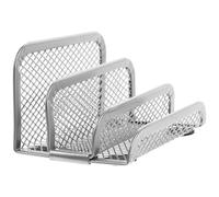 DINHEAROM Organizer da Scrivania in Metallo Resistente, Portariviste e Porta Libri Verticale, Scaffale Compatto per Ufficio, Casa e Scuola, Organizer da Tavolo per Libri e Documenti