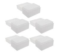 DINHEAROM Organizer Plastica per Pipette 200 Μl Coperchio, Scatola da Laboratorio 5 Pezzi per Stoccaggio Puntali Compatibile Modelli Principali, Contenitore per Uso Scientifico