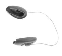DINHEAROM Paraorecchie in Silicone Nero Anello in Metallo, Protezione Antiscivolo per Orecchie Durante la Colorazione dei Chioma a Casa, Copri Orecchie per Tintura e Confortevole