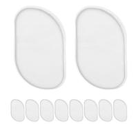 DINHEAROM Piumino da Cipria in Silicone Trasparente a Forma di Fogliolina, 12 Pezzi, Applicazione Delicata e Sfocatura Fine per Make-up Quotidiano e Cura della Pelle Femminile