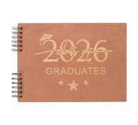 DINHEAROM Quaderno a Spirale Leggero e Portatile Design Unico per Laurea 2026, Realizzato in Carta e Legno, come Regalo per Studenti e Feste di Classe