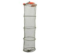 DINHEAROM Rete da Pesca in Nylon Resistente Grande Capacità, Facile da Pulire che Previene la Fuga dei Pesci, per Uso Outdoor Struttura in Acciaio Inossidabile