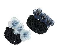 DINHEAROM Rete per Chioma 2 Pezzi Colore Assortito, Clip Elegante per Creare Look Raffinato, Accessorio Chic come Regalo per Donne e Ragazze