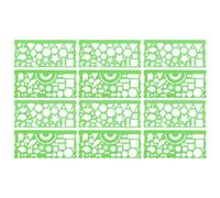 DINHEAROM Righelli da Disegno Plastica 12 Modelli Stencil per Misurazione e Progettazione Tecnica Uso Architetti e Studenti