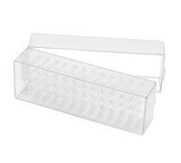 DINHEAROM Scatola Portaoggetti in Plastica Abs e Design Speciale 48 Fori per Organizzare e Conservare Ordinatamente per Punte Trapano Unghie gli Utensili Manicure