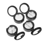 DINHEAROM Scatole Vuote in Plastica Nera per Ombretti Set 4 Pezzi e Contenitore per Cosmetici Riutilizzabile Leggere e Portatili, per Make Up On-the-go