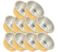 DINHEAROM Set 10 Contenitori per Dolci in Alluminio Spesso senza Coperchio, Scatole Impilabili per Torte e Alimenti da Forno, Adatti per Barbecue, Picnic e Cottura in Forno e Microonde