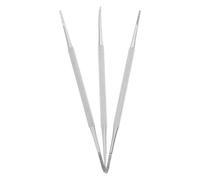 DINHEAROM Set 3 Pezzi Pusher della Cuticola in Acciaio Inossidabile Argento, Leggero Testa Liscia per Pulizia Unghie e Cuticole, per Uso Domestico e DIY