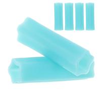 DINHEAROM Set 6 Pezzi Pinzette e Tronchesino per Cuticole Manicotti Antiscivolo in Silicone per Centri Estetici e Uso Professionale Colore Casuale