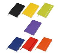 DINHEAROM Set 7 Pezzi Quaderni A6 con Copertina in Pu e Chiusura Elastico, Taccuini con Pagine a Righe, Blocchi Note Portatili per Scuola e Ufficio, per Viaggi e Lavoro